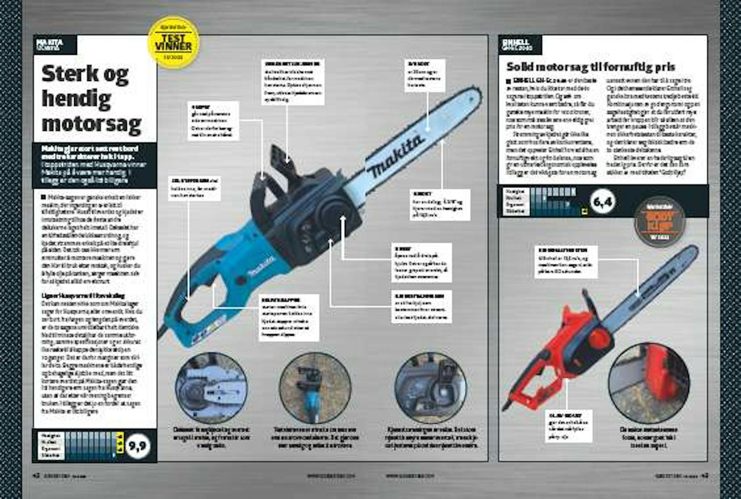 Elektrisk motorsag med ledning Elektrisk motorsag med ledning